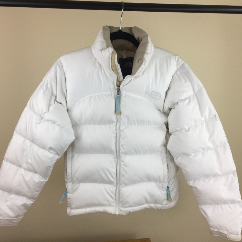 The North Face white puffer